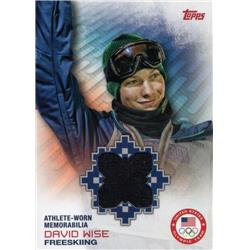 726111 David Wise Player Worn Relic Patch USA Freeskiing 2014 Topps No.ORDW Black Trading Card