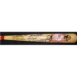 Picture of Autograph Warehouse 726141 New York Yankees Autographed by 31 Players Nettles Hunter Larsen Gossage Guidry Winfield Whitey Ford Plus Baseball Bat