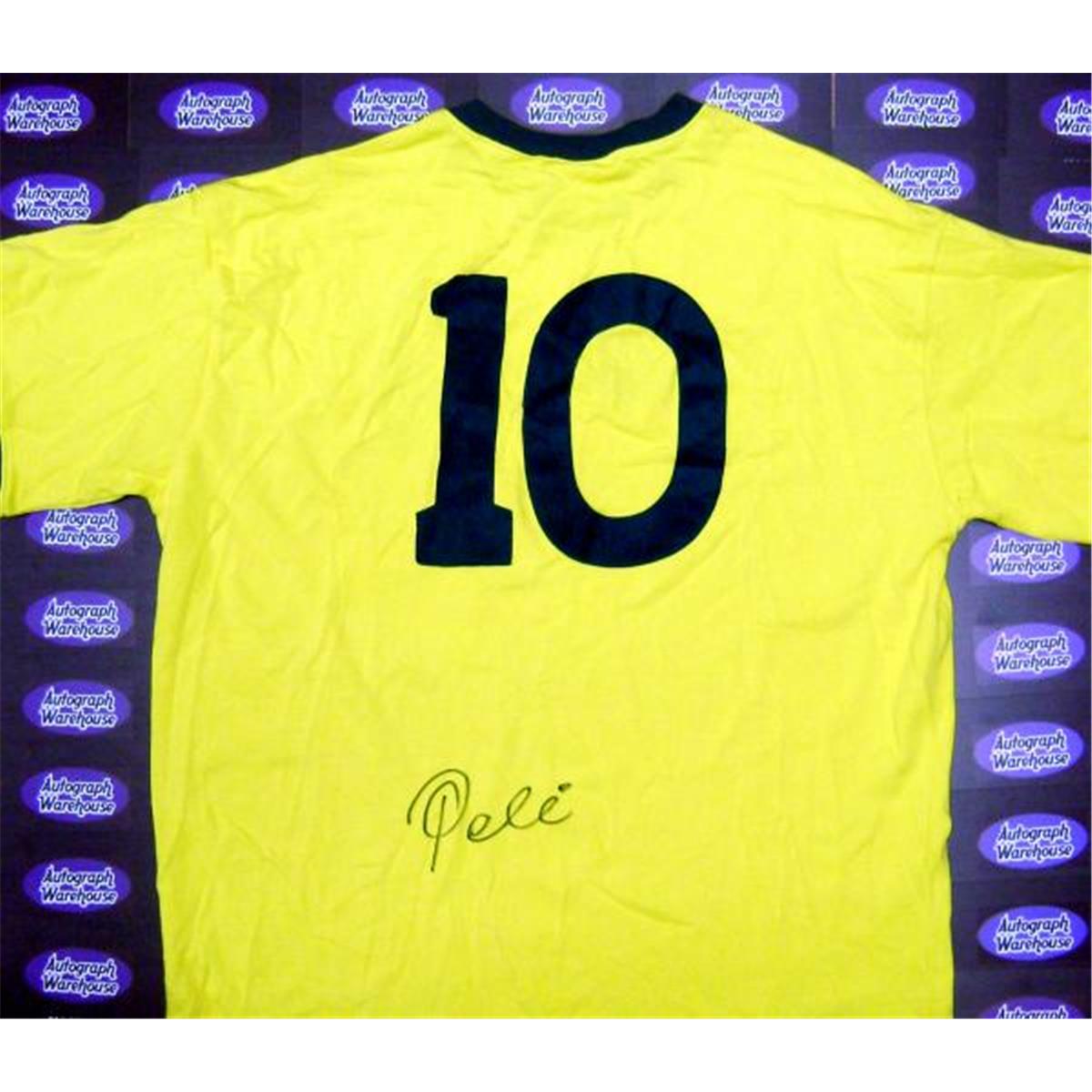 Picture of Autograph Warehouse 726157 Pele Autographed Soccer Brazil Signed Back Below No.10 -1 Jersey, 2XL