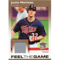 Picture of Autograph Warehouse 654526 Justin Morneau Player Worn Jersey Patch Minnesota Twins 2007 Fleer Ultra No.FGJM Baseball Card