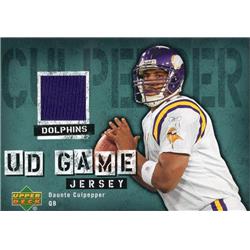 703509 Daunte Culpepper Player Worn Jersey Patch Minnesota Vikings 2006 Upper Deck No.GJDC Football Card