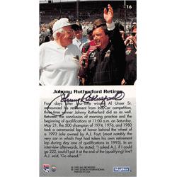 703740 Johnny Rutherford Autographed Auto Racing, NASCAR & SC 1995 Skybox Indy 500 No.16 on Back Trading Card -  Autograph Warehouse