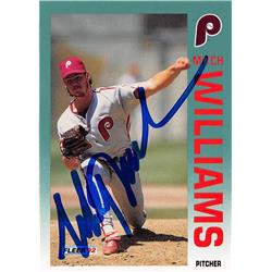 701389 Mitch Williams Autographed Philadelphia Phillies 1992 Fleer No.547 Baseball Card