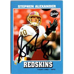 701579 Stephen Alexander Autographed Washington, SC 2001 Upper Deck Vintage No.180 Football Card