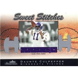 701719 Daunte Culpepper Player Worn Jersey Patch Minnesota Vikings 2003 Fleer Showcase Sweet Stitches No.DC11 Football Card
