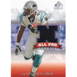 701745 Stephen Davis Player Worn Jersey Patch Carolina Panthers 2004 Upper Deck Fabrics No.APFSD Football Card