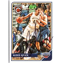 701853 Alexis Ajinca Autographed New Orleans Pelicans 2015 Panini Complete No.111 Basketball Card