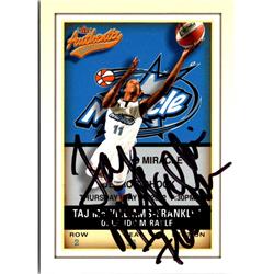 701875 Taj Mcwilliams Franklin Autographed Orlando Miracle 2002 Fleer Authentix No.2 Basketball Card
