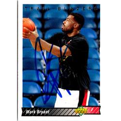 701877 Mark Bryant Autographed Portland Trail Blazers 1992 Upper Deck No.246 Basketball Card