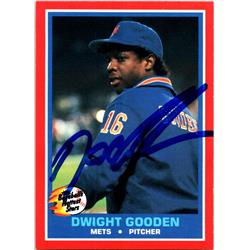 Autographed 1985 Topps New York Mets Dwight Doc Gooden Rookie 