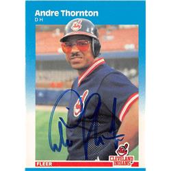 702089 Andre Thornton Autographed Cleveland Indians 1987 Fleer No.262 Baseball Card