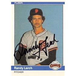 702122 Randy Lerch Autographed San Francisco Giants 1984 Fleer No.380 Baseball Card