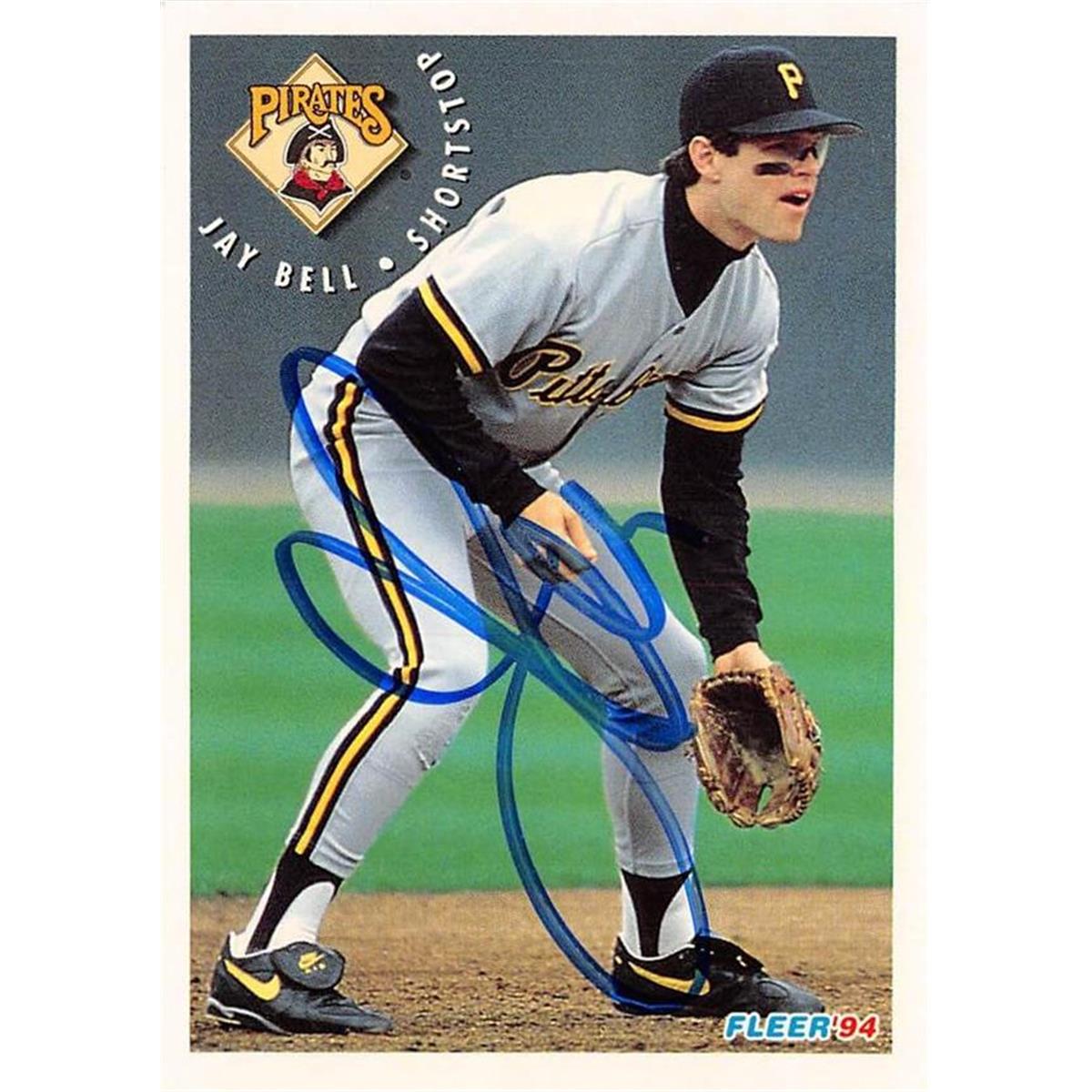 702149 Jay Bell Autographed Pittsburgh Pirates 1994 Fleer No.4 Baseball Card