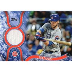 702192 Ben Zobrist Player Worn Jersey Patch Chicago Cubs 2020 Topps Walmart No.RBZ Baseball Card