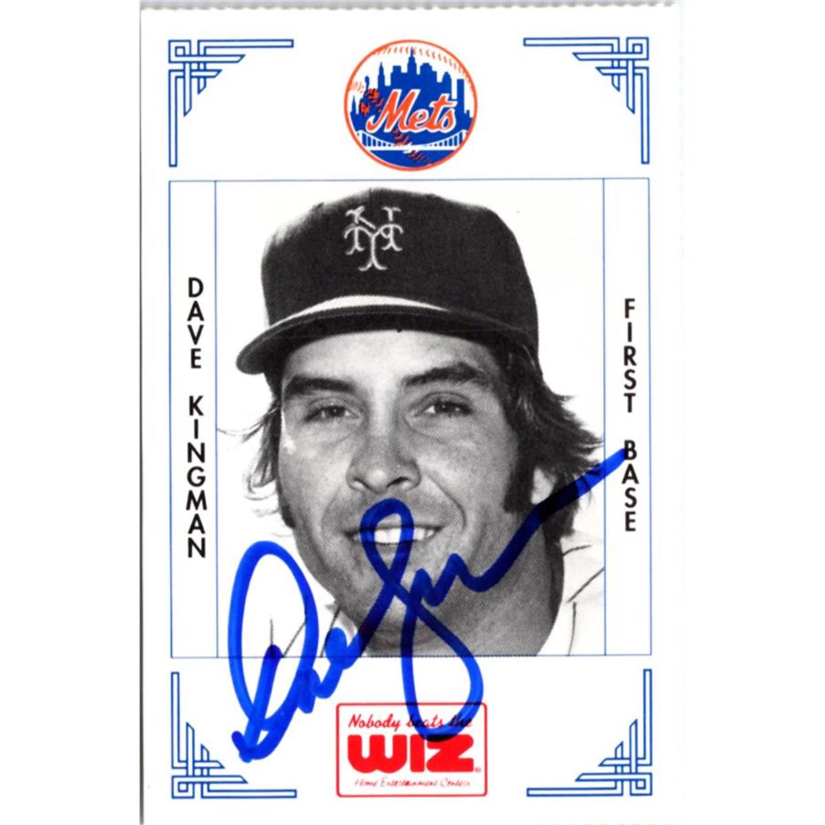 702362 Dave Kingman Signed New York Mets 1991 Wiz Mini No.211 Baseball Card