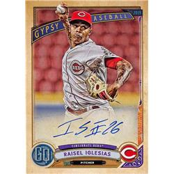 702455 Raisel Iglesias Signed Cincinnati Reds Cuba 2019 Topps Gypsy Queen No.GQARI Baseball Card