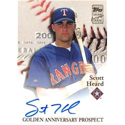 702487 Scott Heard Signed Texas Rangers 2000 Topps Certified Rookie No.GAASH Baseball Card