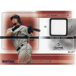 702541 Jeff Bagwell Worn Jersey Patch Houston Astros 2005 Skybox No.JGJEB Baseball Card