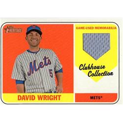702628 David Wright Player Worn Jersey Patch New York Mets 2018 Topps Heritage Clubhouse Collection No.CCRDW Baseball Card -  Autograph Warehouse
