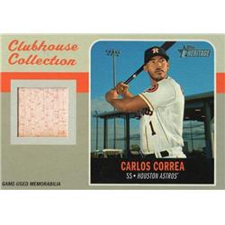 702636 Carlos Correa Player Used Bat Patch Houston Astros 2019 Topps Heritage No.CCRCC Baseball Card