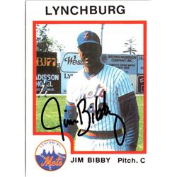 702774 Jim Bibby Signed Lynchburg, New York Mets 1987 Procards No.2182 Baseball Card