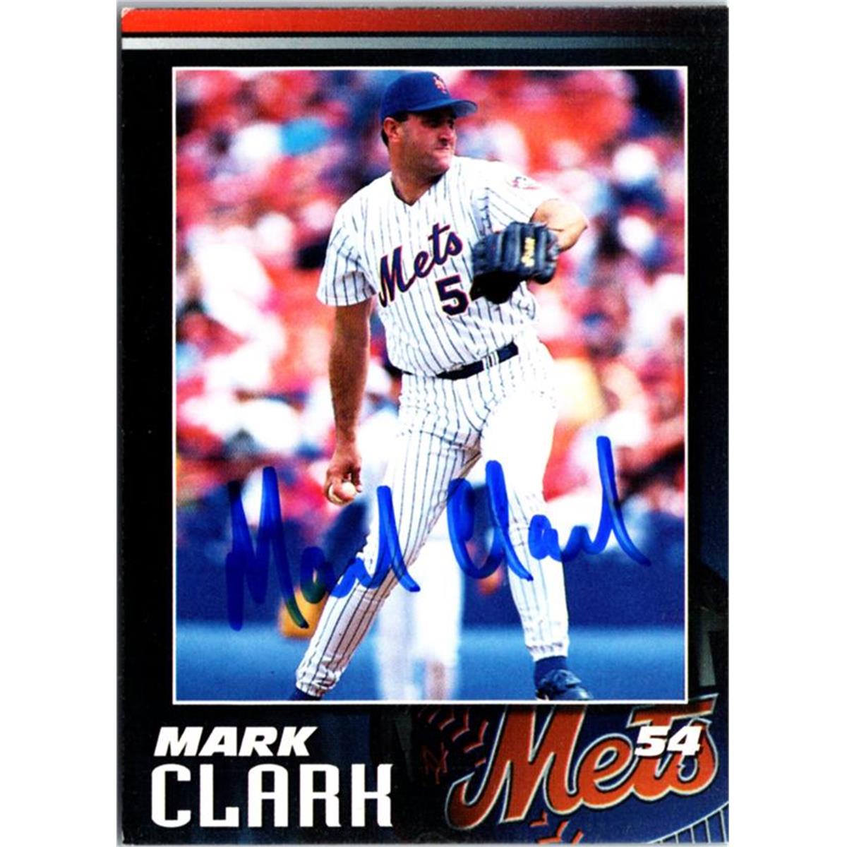 702906 Mark Clark Signed New York Mets 1996 Kahns No.54 Baseball Card