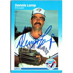 703030 Dennis Lamp Signed Toronto Blue Jays, JZ 1987 Fleer No.233 Baseball Card