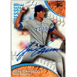 703235 Jose Canseco Signed Texas Rangers 2016 Topps No.PIS3 Pitching Baseball Card