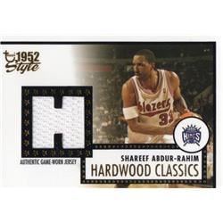 703328 Shareef Abdur-rahim Player Worn Jersey Patch Sacramento Kings 2006 Topps Hardwood Classics No.HCRSAR Basketball Card -  Autograph Warehouse