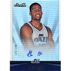 703352 Alec Burks Signed Utah Jazz 2017 Panini Studio No.18 LE 135-299 Basketball Card