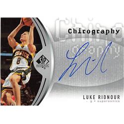 703364 Luke Ridnour Signed Seattle Supersonics 2007 Upper Deck Chirography No.CHLR Basketball Card