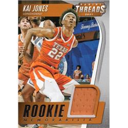 703386 Kai Jones Player Worn Jersey Patch Texas Longhorns 2021 Panini Threads Rookie No.TRMKJ Basketball Card