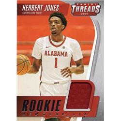 703389 Herbert Jones Player Worn Jersey Patch Alabama Crimson Tide 2021 Panini Threads Rookie No.TRMHJ Basketball Card