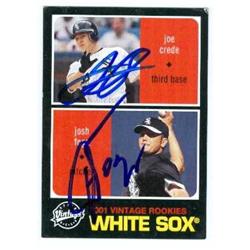 585518 Joe Crede & Josh Fogg Autographed Chicago White Sox 2002 Ud Vintage No.114 Baseball Card