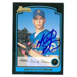 585905 Matthew Peterson Autographed New York Mets 2003 Topps Bowman No.280 Baseball Card