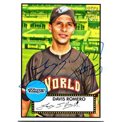 689757 Davis Romero Autographed Toronto Blue Jays, JZ 2006 Topps 52 Rookie No.123 Baseball Card