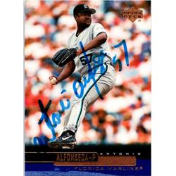 689832 Antonio Alfonseca Autographed Florida Marlins, JZ 1999 Upper Deck No.120 Baseball Card