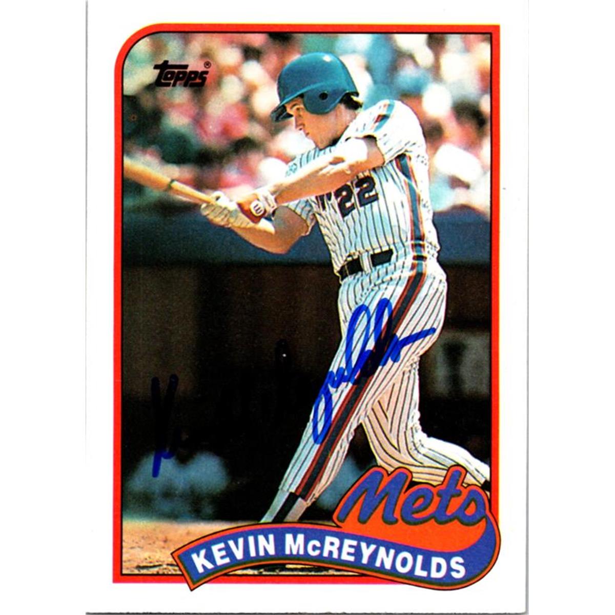 689860 Kevin Mcreynolds Autographed New York Mets 1989 Topps No.85 Baseball Card