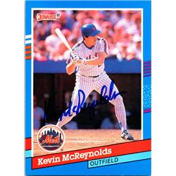 689861 Kevin Mcreynolds Autographed New York Mets 1991 Donruss No.191 Baseball Card