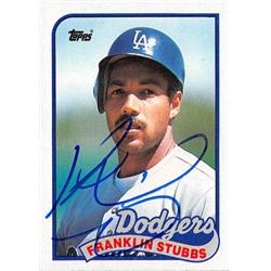 689894 Franklin Stubbs Autographed Los Angeles Dodgers 1989 Topps No.697 Baseball Card