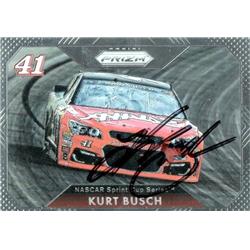 700218 Kurt Busch Autographed NASCAR Driver, Auto Racing & SC 2016 Panini Prizm No.46 Trading Card