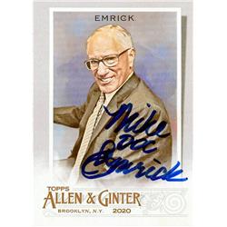 700447 Mike Emrick Autographed New Jersey Devils, NHL Announcer - Doc & SC 2020 Topps Allen & Ginter Silver Portrait No.194 Full Name Hockey Card