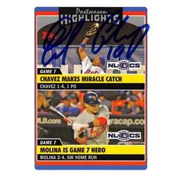 700479 Endy Chavez Autographed 2007 Topps No.UH193 Highlights the NLCS Catch New York Mets Baseball Card