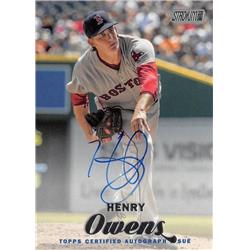 700557 Henry Owens Autographed Boston Red Sox 2017 Topps Stadium Club No.SCAHO Baseball Card