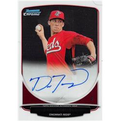 700563 Dan Langfield Autographed Cincinnati Reds 2013 Bowman Chrome No.BCADL Baseball Card