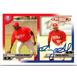 700580 Greg Golson Autographed Philadelphia Phillies 2005 Topps Total No.714 Baseball Card
