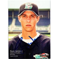 700588 Ryan Jamison Autographed Auburn Doubledays 2000 Team Best Rookie No.154 Baseball Card