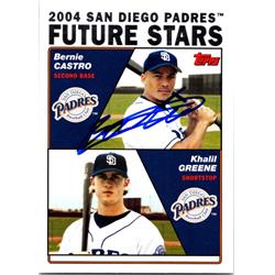 700728 Bernie Castro Autographed San Diego Padres, JZ 2004 Topps No.327 Baseball Card
