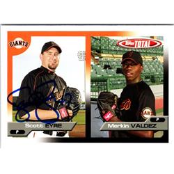 700742 Scott Eyre Autographed San Francisco Giants 2005 Topps Total No.670 Baseball Card