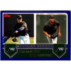 700747 Josh Hamilton Autographed Tampa Bay Rays, JZ 2002 Topps Future Stars No.325 Baseball Card